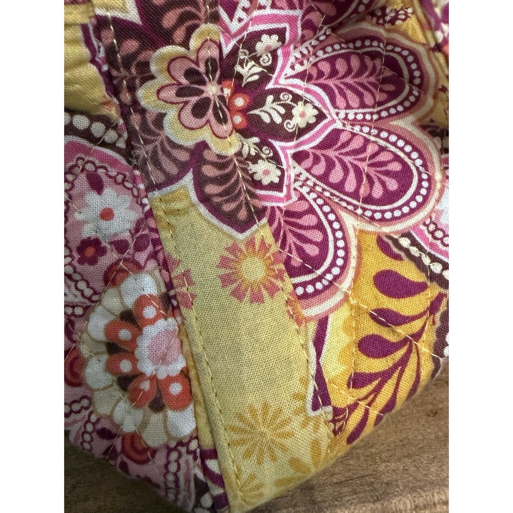 Retired Vera Bradley On The Go Shoulder Bag In Bali Gold Pattern With Wallet - Picture 8 of 10